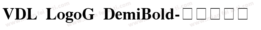 VDL LogoG DemiBold字体转换